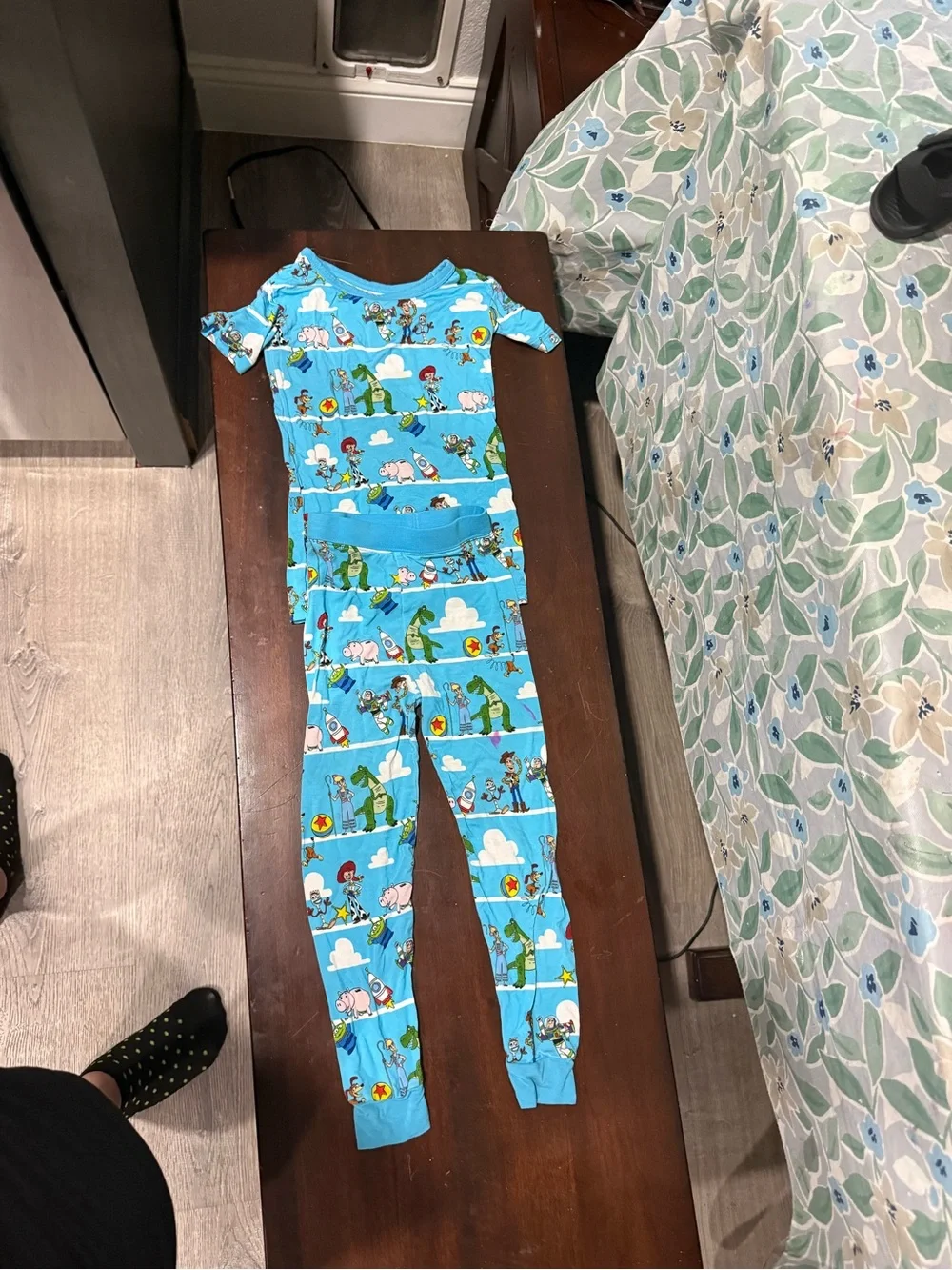 Disney Light Blue Kids Pajama Set with Toy Story Characters